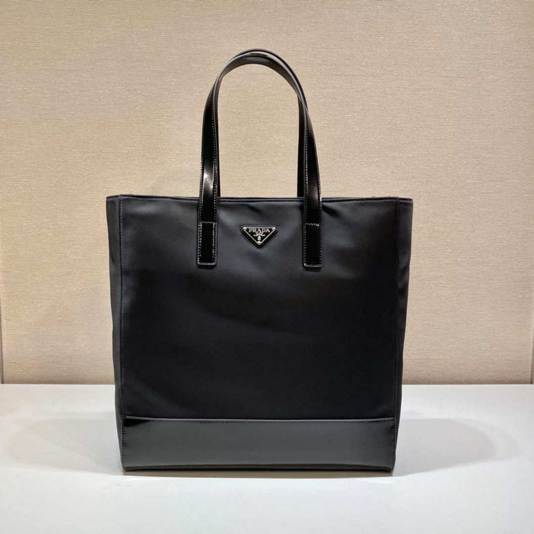 Prada 2VG071 Re-Nylon and Leather tote Black - Default Title - View 1