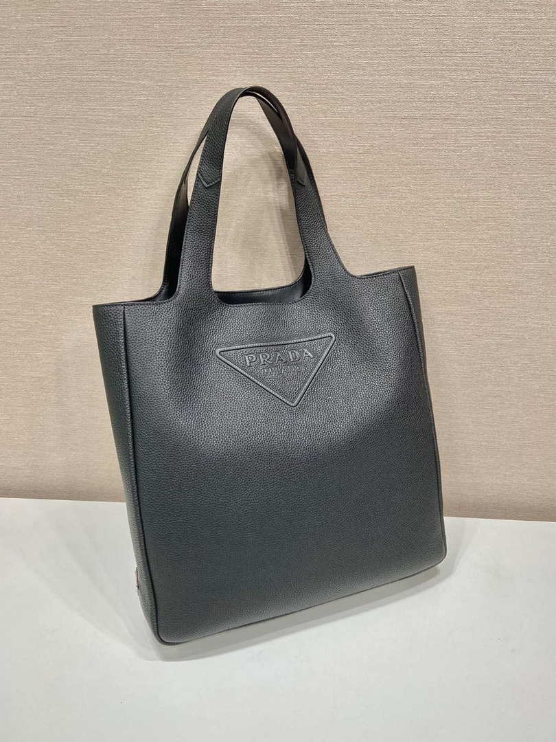 Prada 2VG092 Leather Tote Shoulder Bags Black