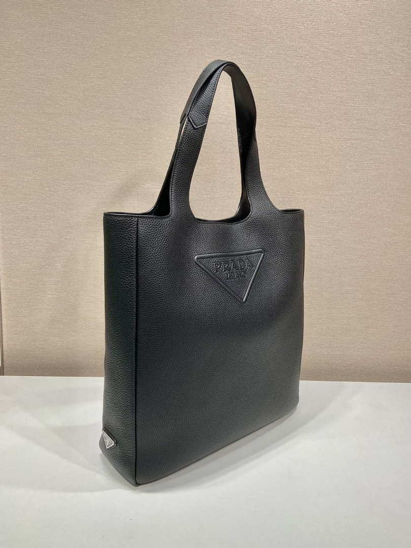 Prada 2VG092 Leather Tote Shoulder Bags Black