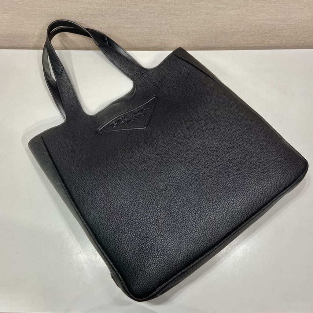 Prada 2VG092 Leather Tote Shoulder Bags Black