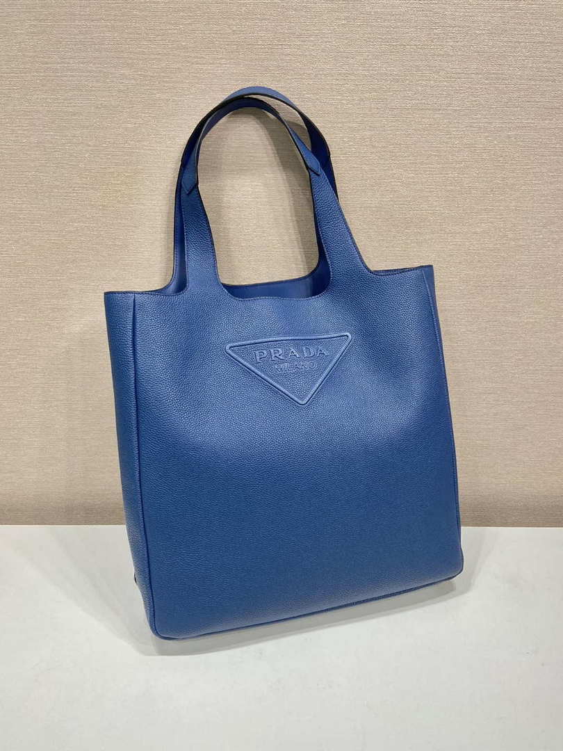 Prada 2VG092 Leather Tote Shoulder Bags Blue - Default Title - View 2
