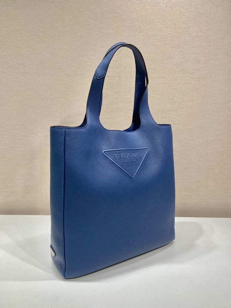 Prada 2VG092 Leather Tote Shoulder Bags Blue - Default Title - View 3