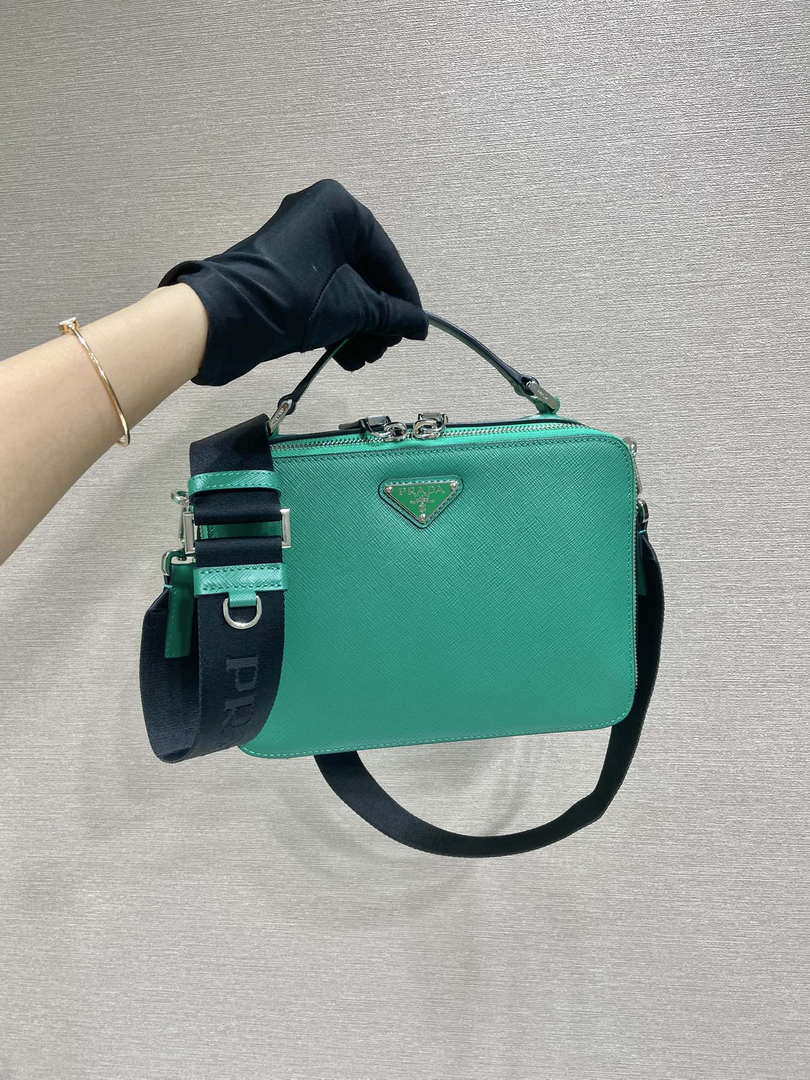 Prada 2VH069 Brique Saffiano leather bag Green - Default Title - View 1
