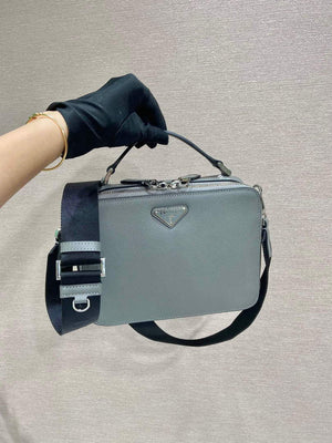 Prada 2VH069 Brique Saffiano leather bag Marble Gray - Default Title - View 1