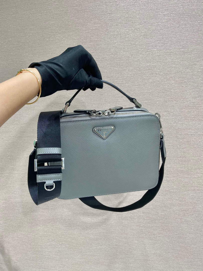 Prada 2VH069 Brique Saffiano leather bag Marble Gray - Default Title - View 1
