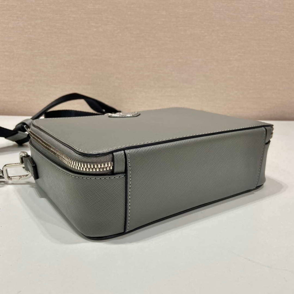 Prada 2VH069 Brique Saffiano leather bag Gray