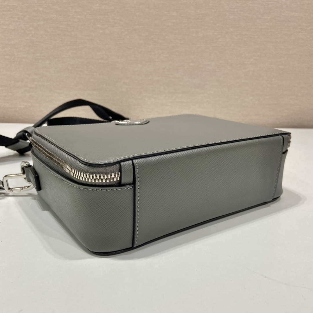 Prada 2VH069 Brique Saffiano leather bag Gray