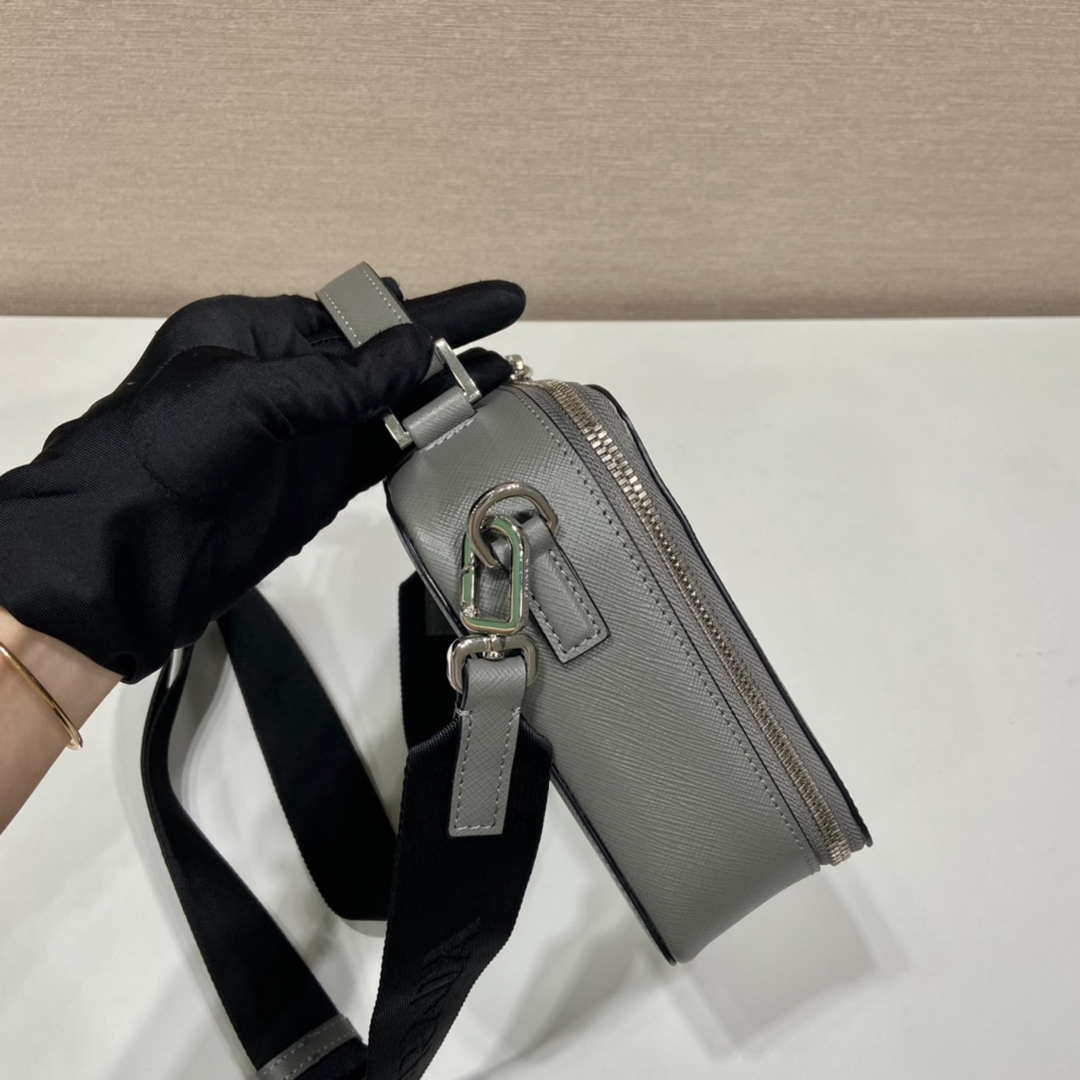 Prada 2VH069 Brique Saffiano leather bag Gray
