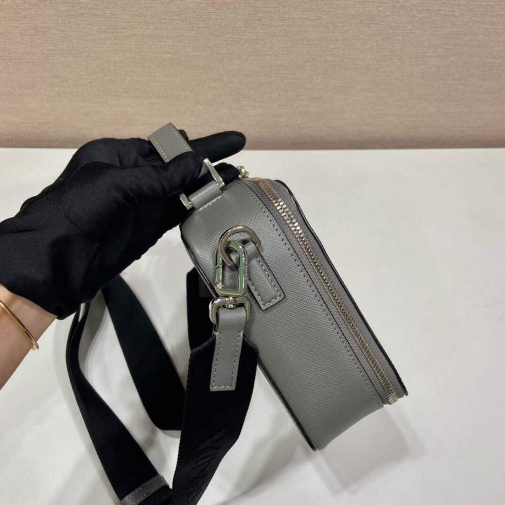 Prada 2VH069 Brique Saffiano leather bag Marble Gray