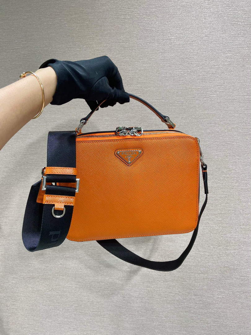 Prada 2VH069 Brique Saffiano leather bag Papaya - Default Title - View 1