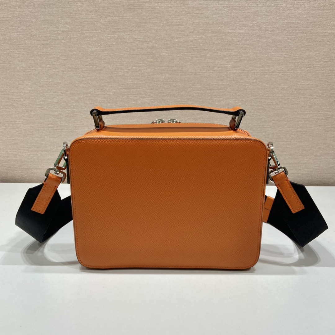 Prada 2VH069 Brique Saffiano leather bag Orange