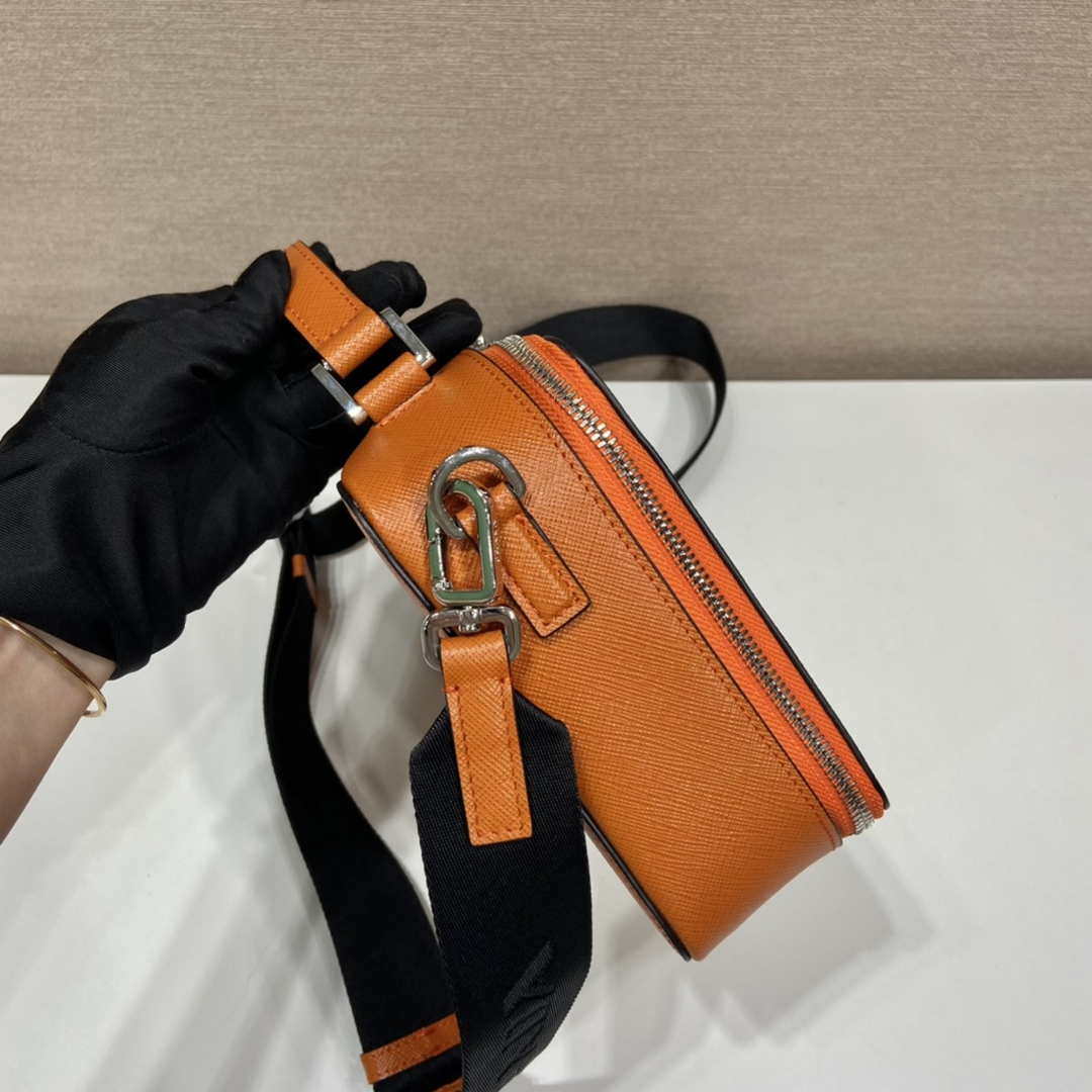 Prada 2VH069 Brique Saffiano leather bag Orange
