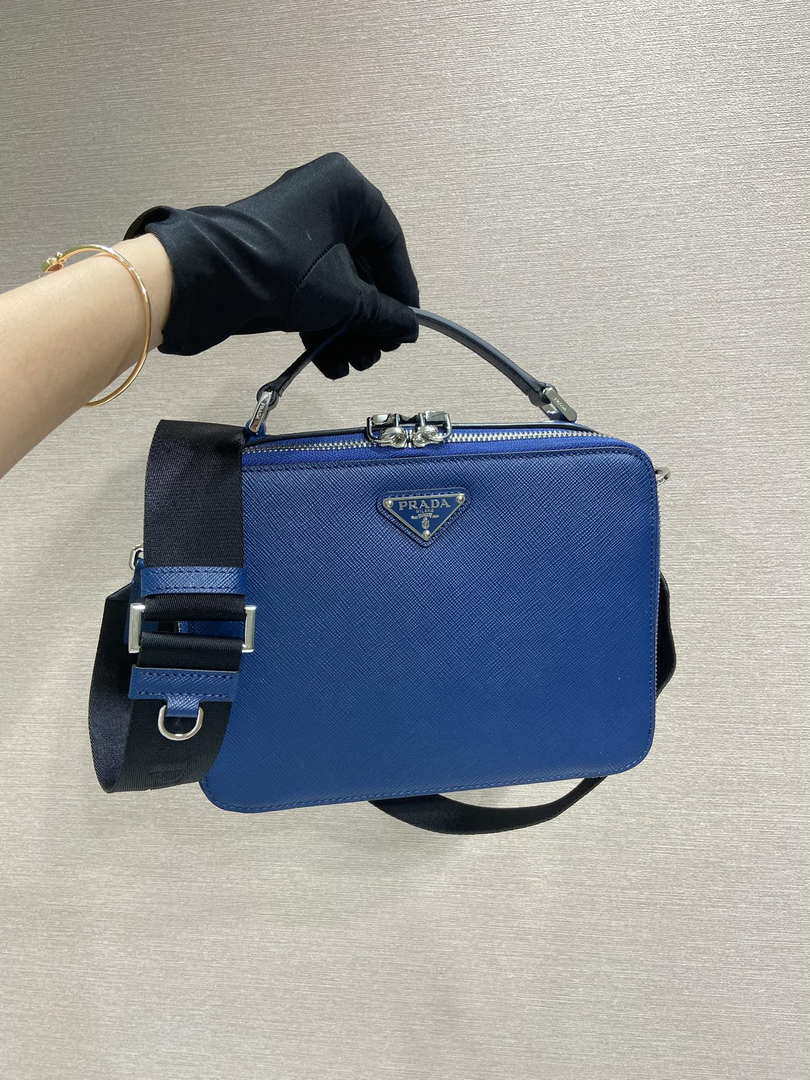 Prada 2VH069 Brique Saffiano leather bag Blue - Default Title - View 1