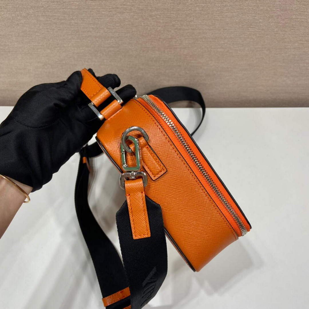 Prada 2VH069 Brique Saffiano leather bag Papaya