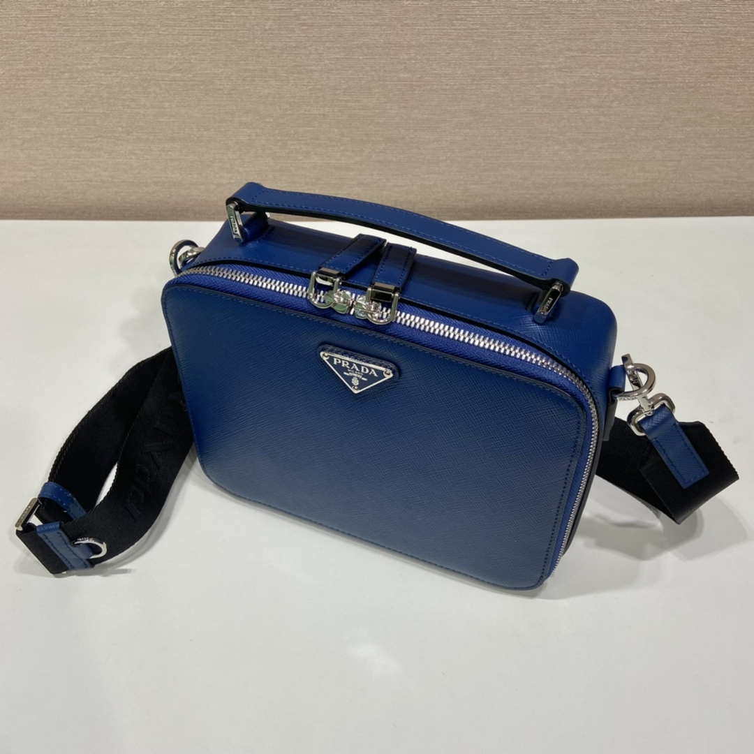 Prada 2VH069 Brique Saffiano leather bag Blue