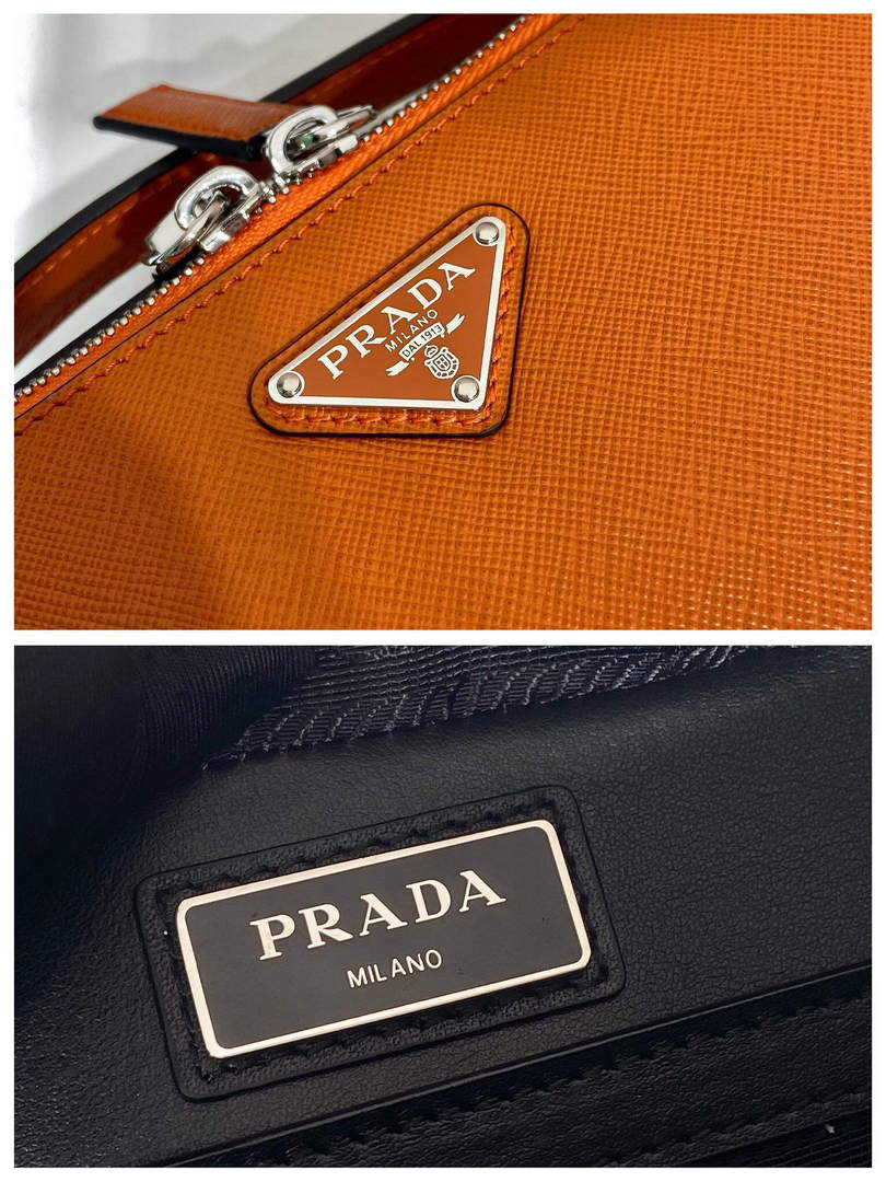 Prada 2VH069 Brique Saffiano leather bag Papaya
