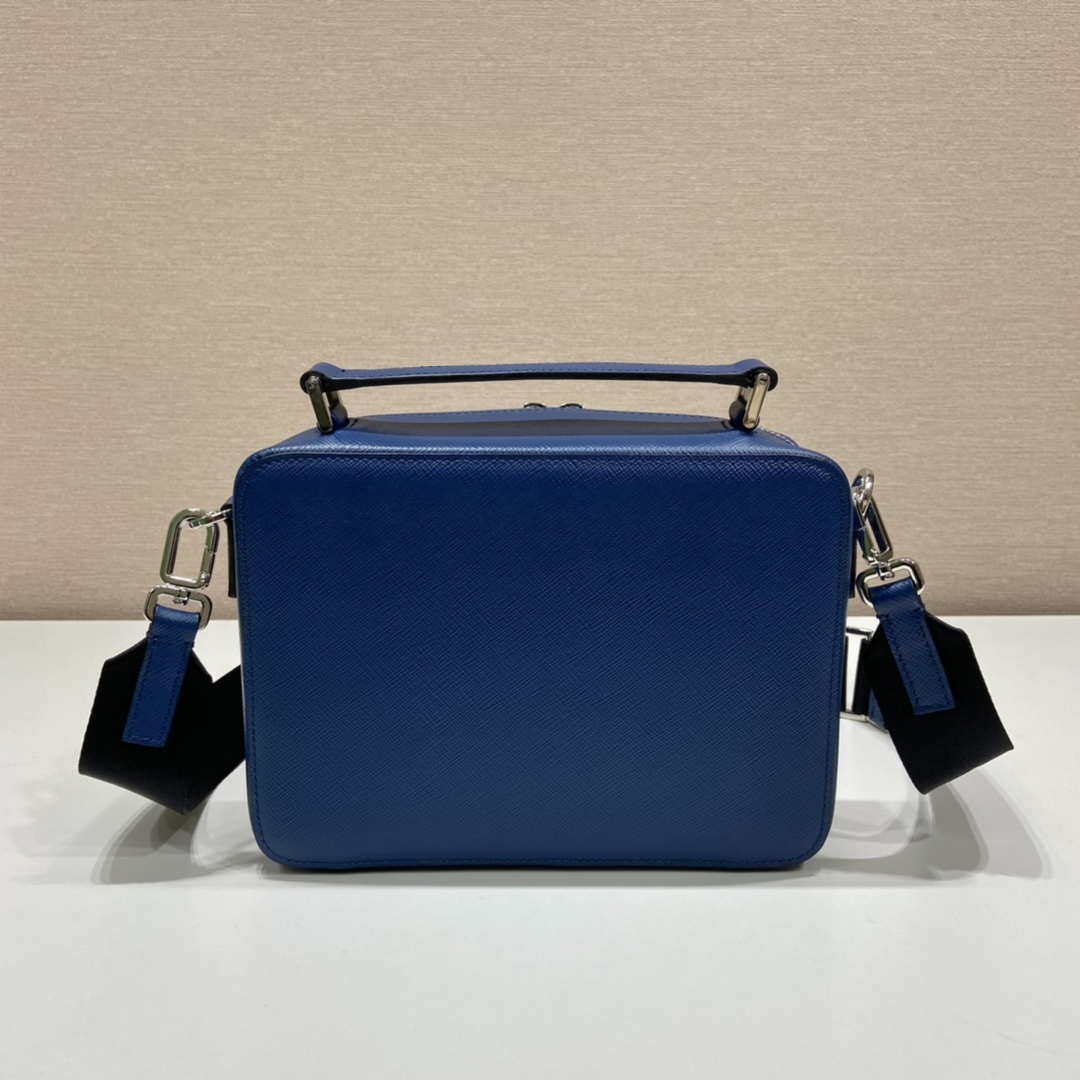 Prada 2VH069 Brique Saffiano leather bag Blue