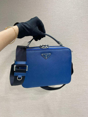 Prada 2VH069 Brique Saffiano leather bag Bluette - Default Title - View 1