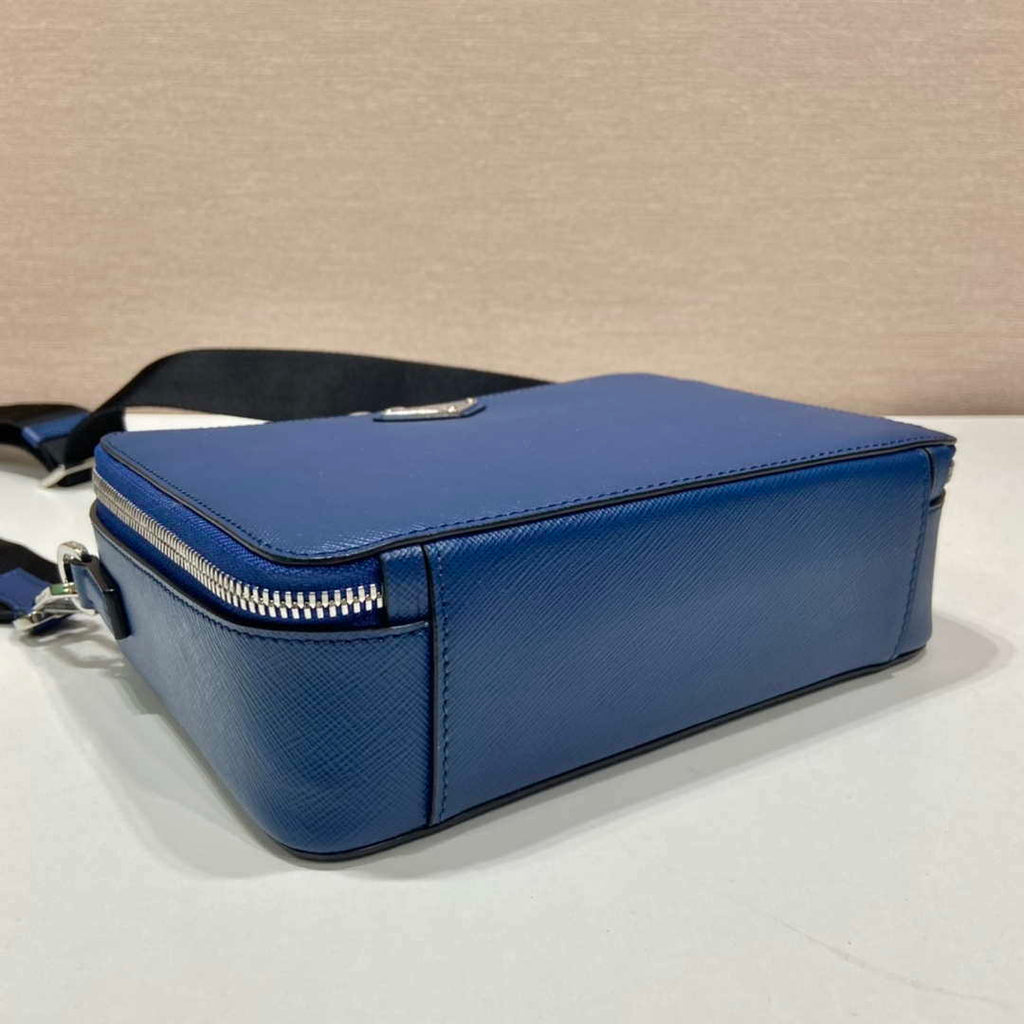 Prada 2VH069 Brique Saffiano leather bag Blue