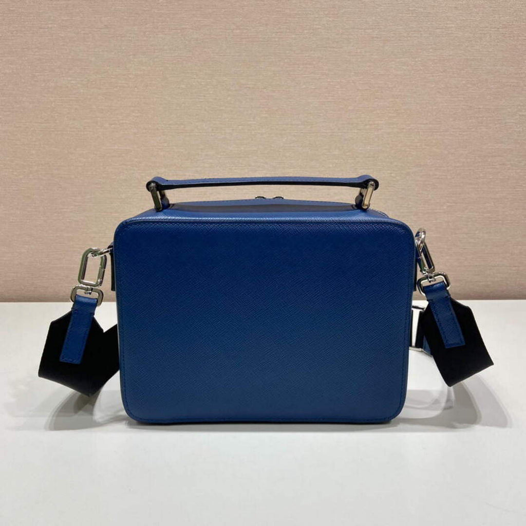 Prada 2VH069 Brique Saffiano leather bag Bluette