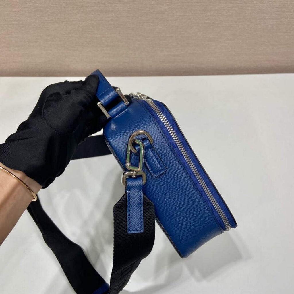 Prada 2VH069 Brique Saffiano leather bag Bluette