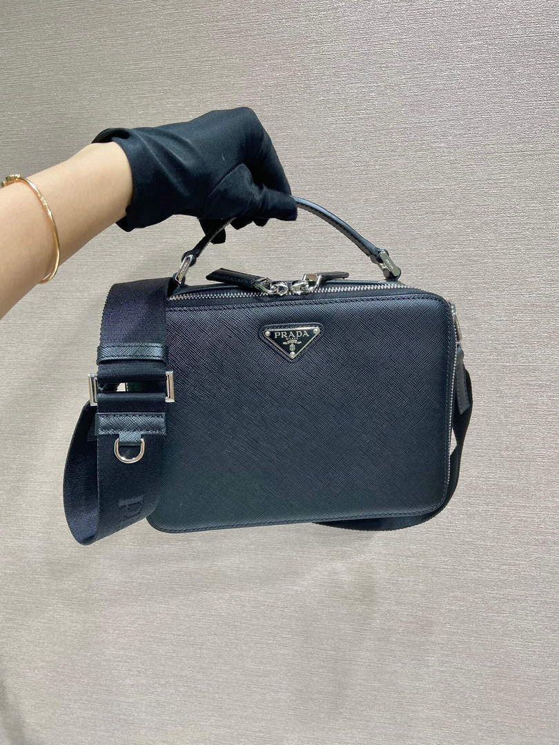 Prada 2VH069 Brique Saffiano leather bag Black - Default Title - View 1