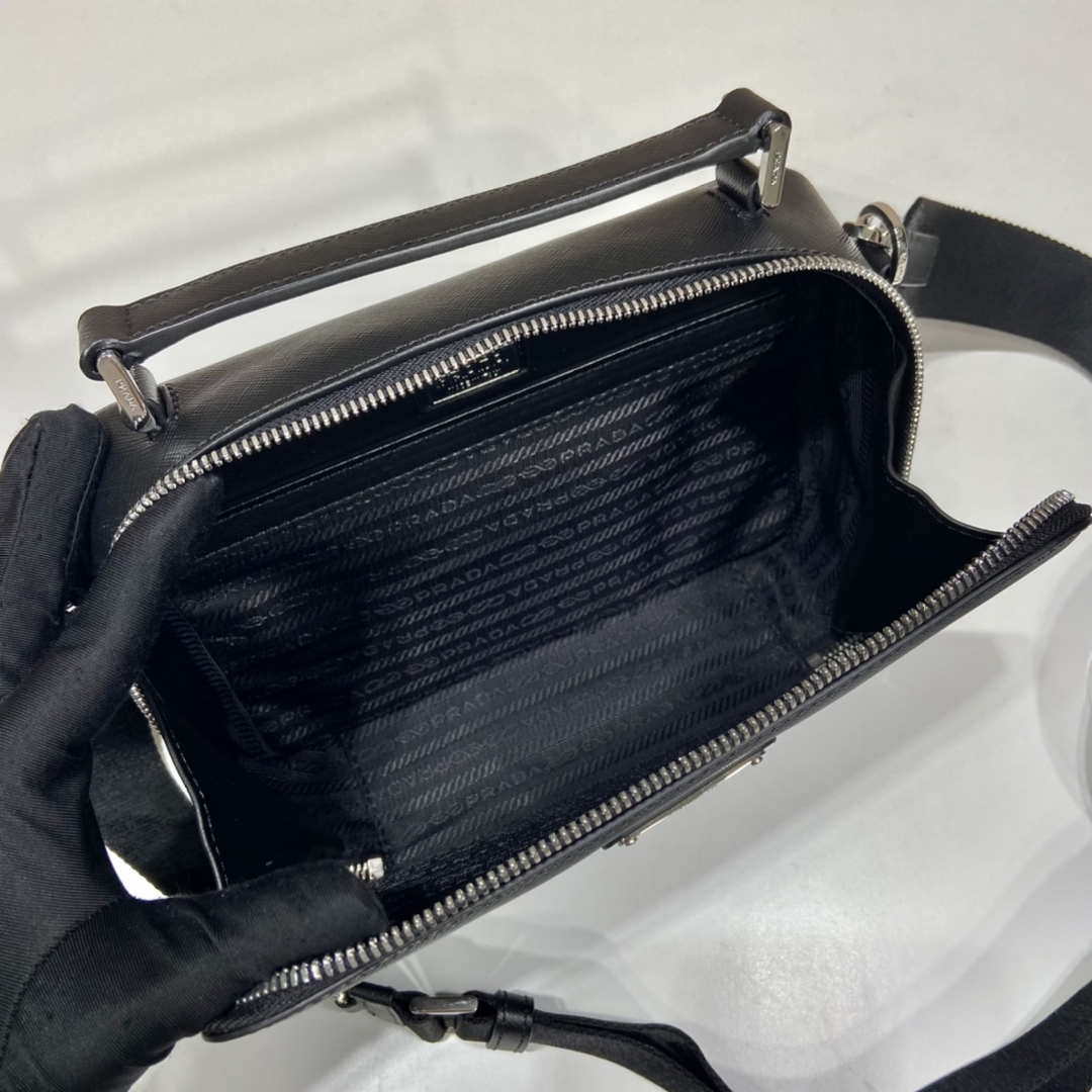 Prada 2VH069 Brique Saffiano leather bag Black - Default Title - View 8