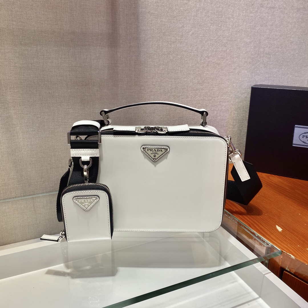 Prada 2VH069 Brique Saffiano Smooth leather bag White - Default Title - View 1