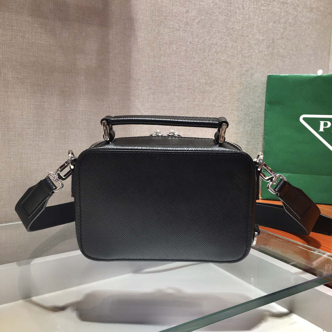 Prada 2VH070 Saffiano Black leather Prada Brique bag - Default Title - View 4