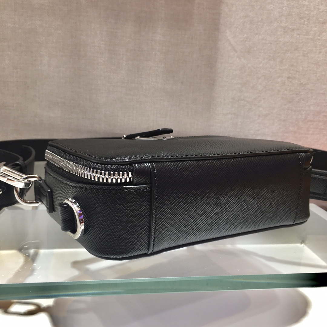 Prada 2VH070 Saffiano Black leather Prada Brique bag