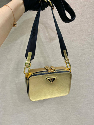 Prada 2VH070 Saffiano Gold leather Prada Brique bag - Default Title - View 2