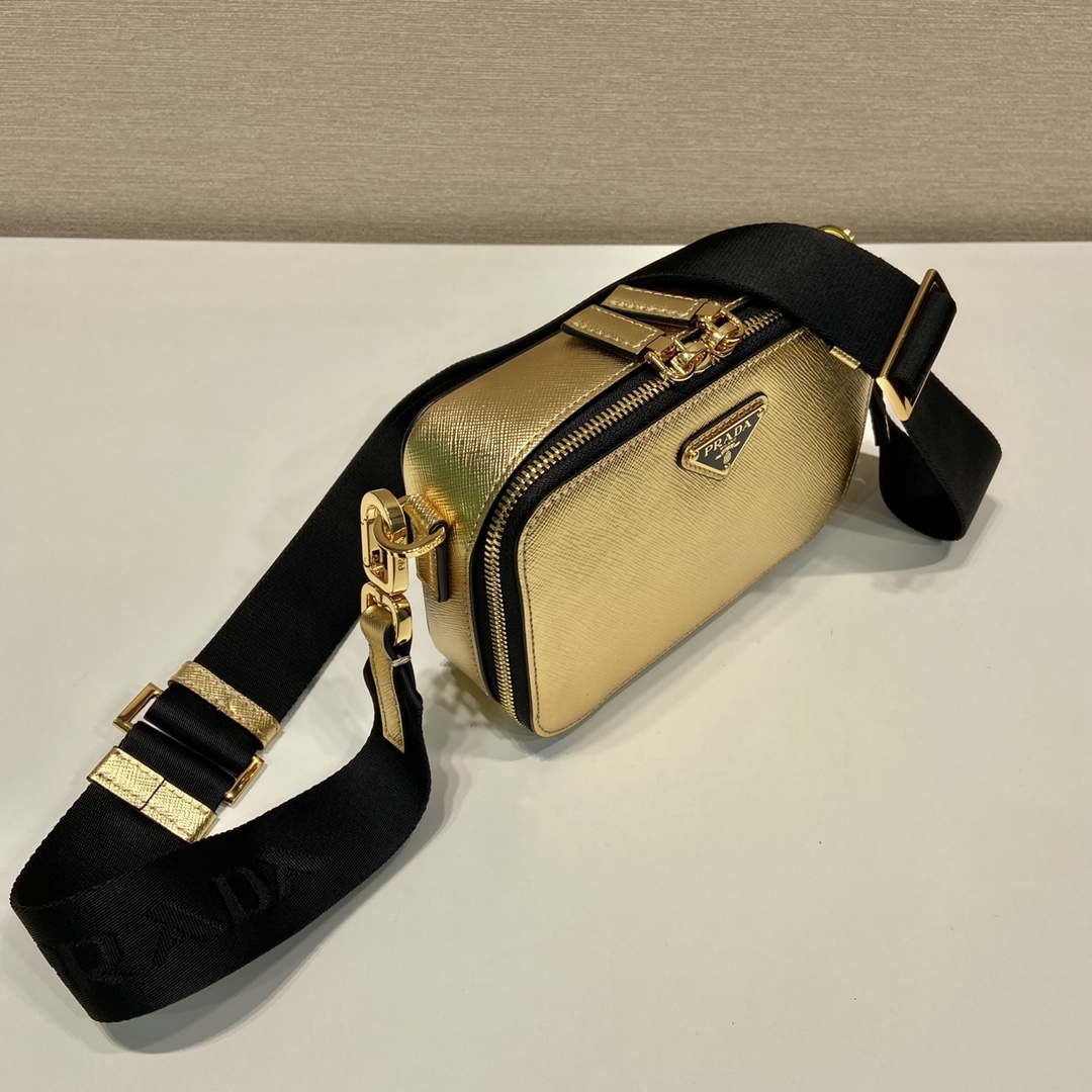 Prada 2VH070 Saffiano Gold leather Prada Brique bag - Default Title - View 3