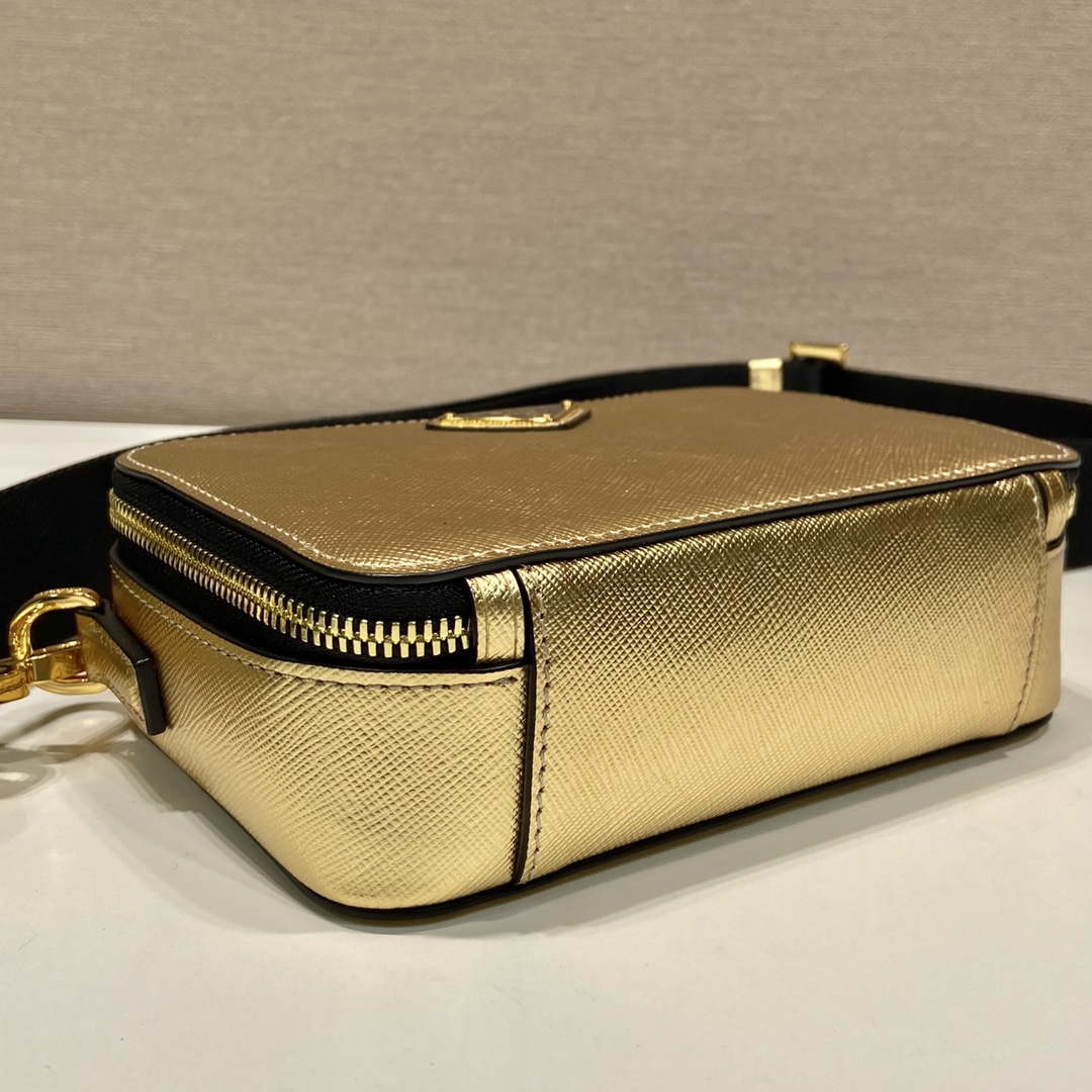 Prada 2VH070 Saffiano Gold leather Prada Brique bag - Default Title - View 5