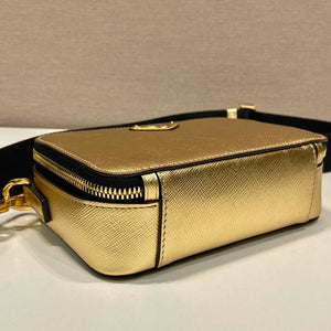Prada 2VH070 Saffiano Gold leather Prada Brique bag - Default Title - View 5