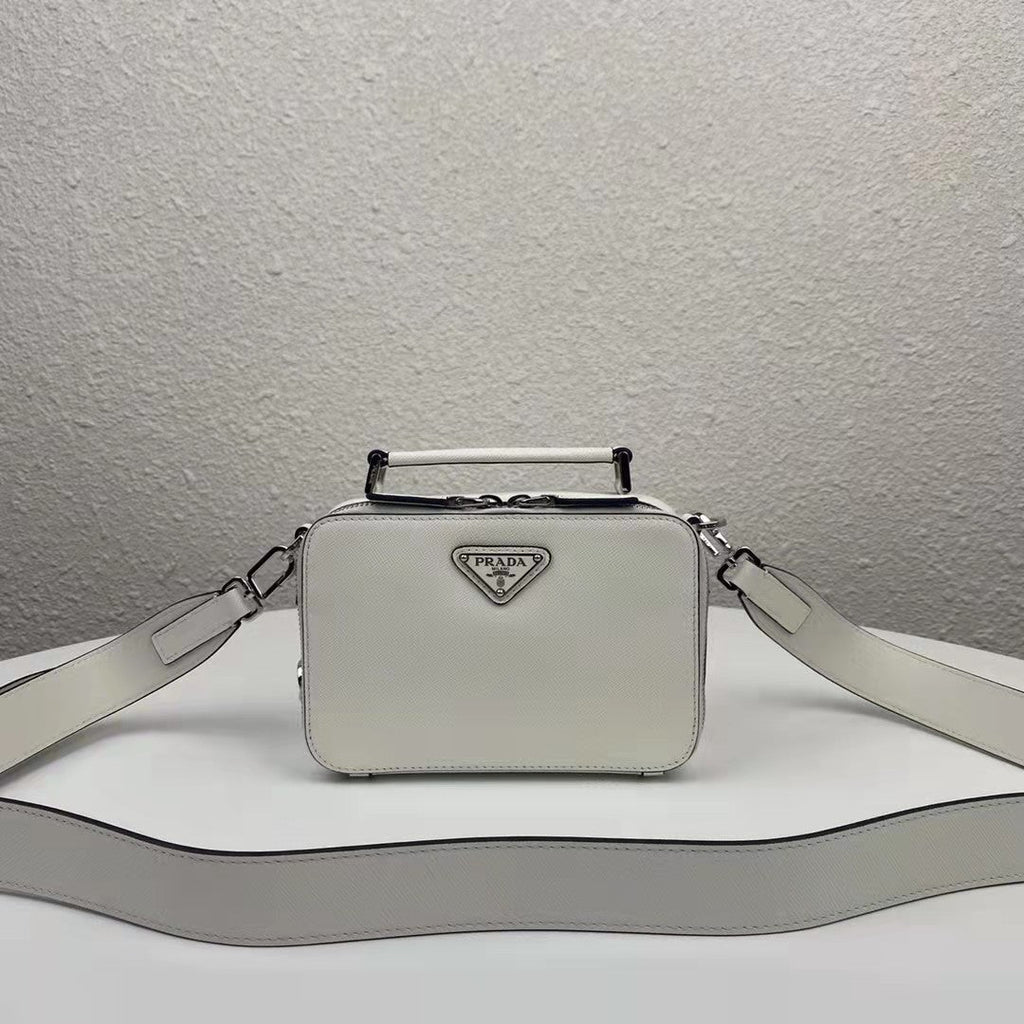 Prada 2VH070  Brique leather bag White