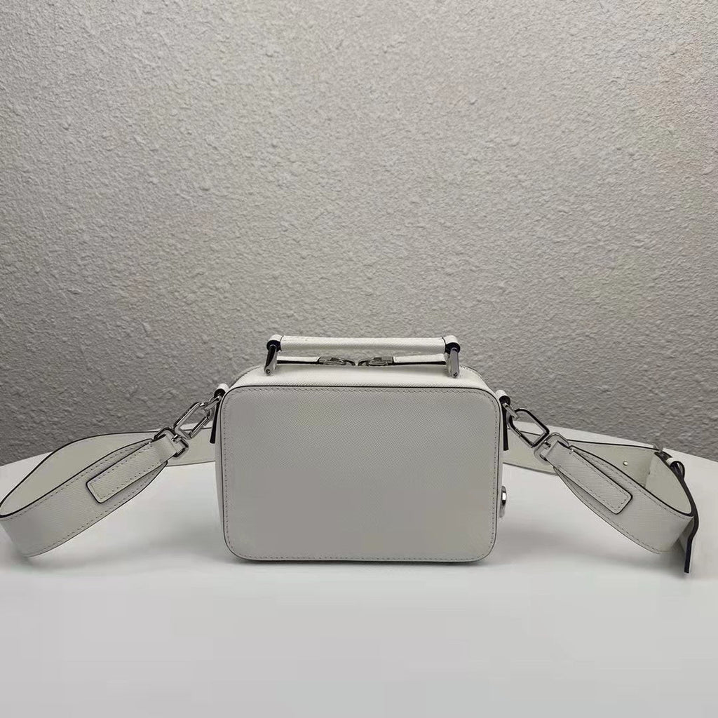 Prada 2VH070  Brique leather bag White