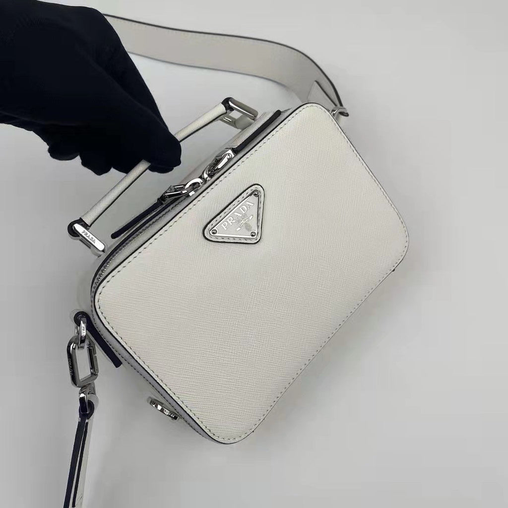 Prada 2VH070  Brique leather bag White