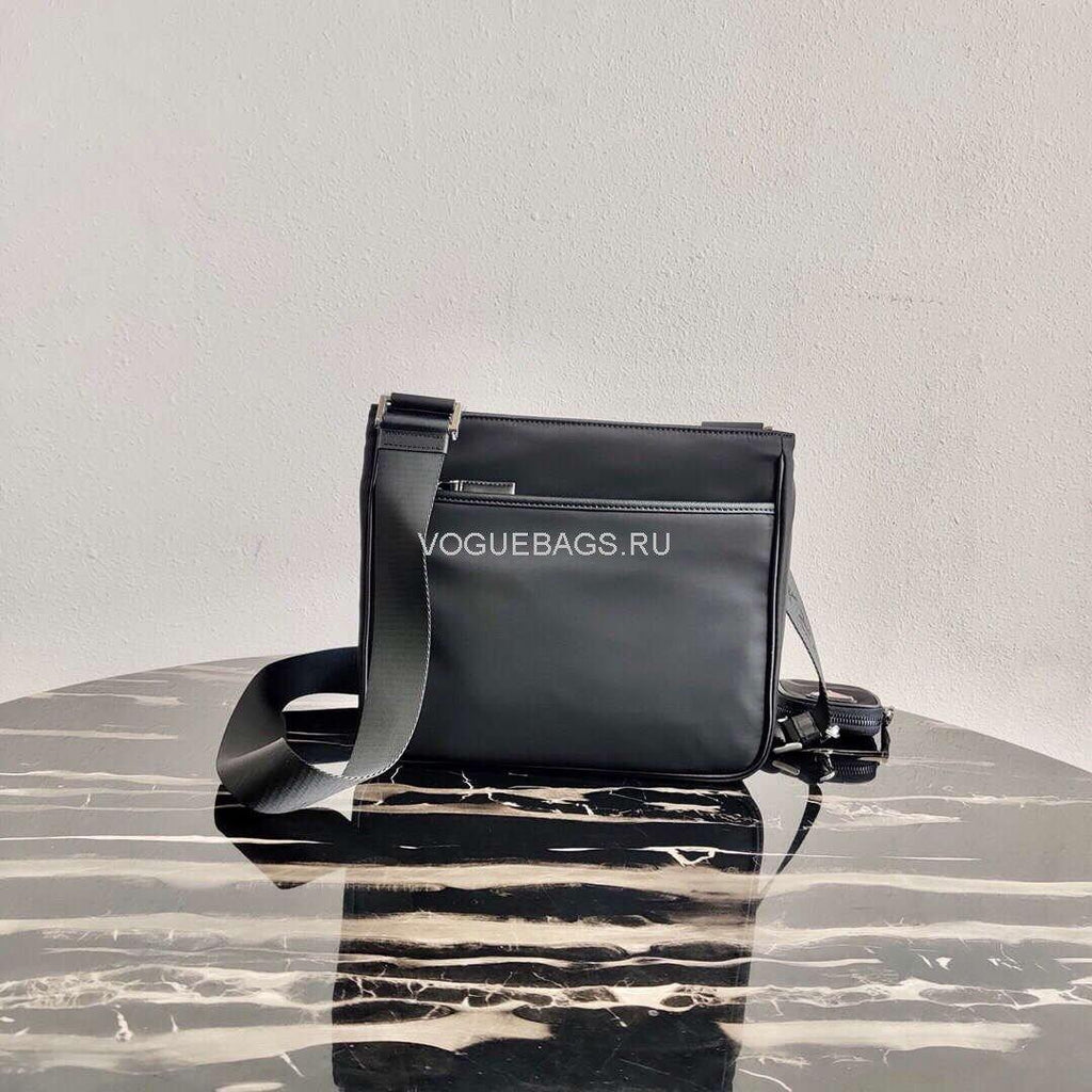 Prada  2VH110 Nylon Cross Body Bag Black - luxibagsmall