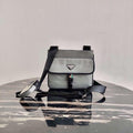 Prada  2VH110 Nylon Cross Body Bag Gray - luxibagsmall