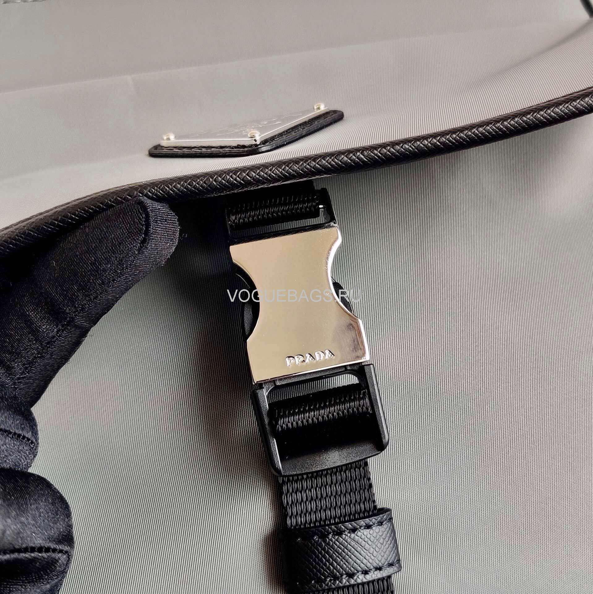 Prada  2VH110 Nylon Cross Body Bag Gray - luxibagsmall