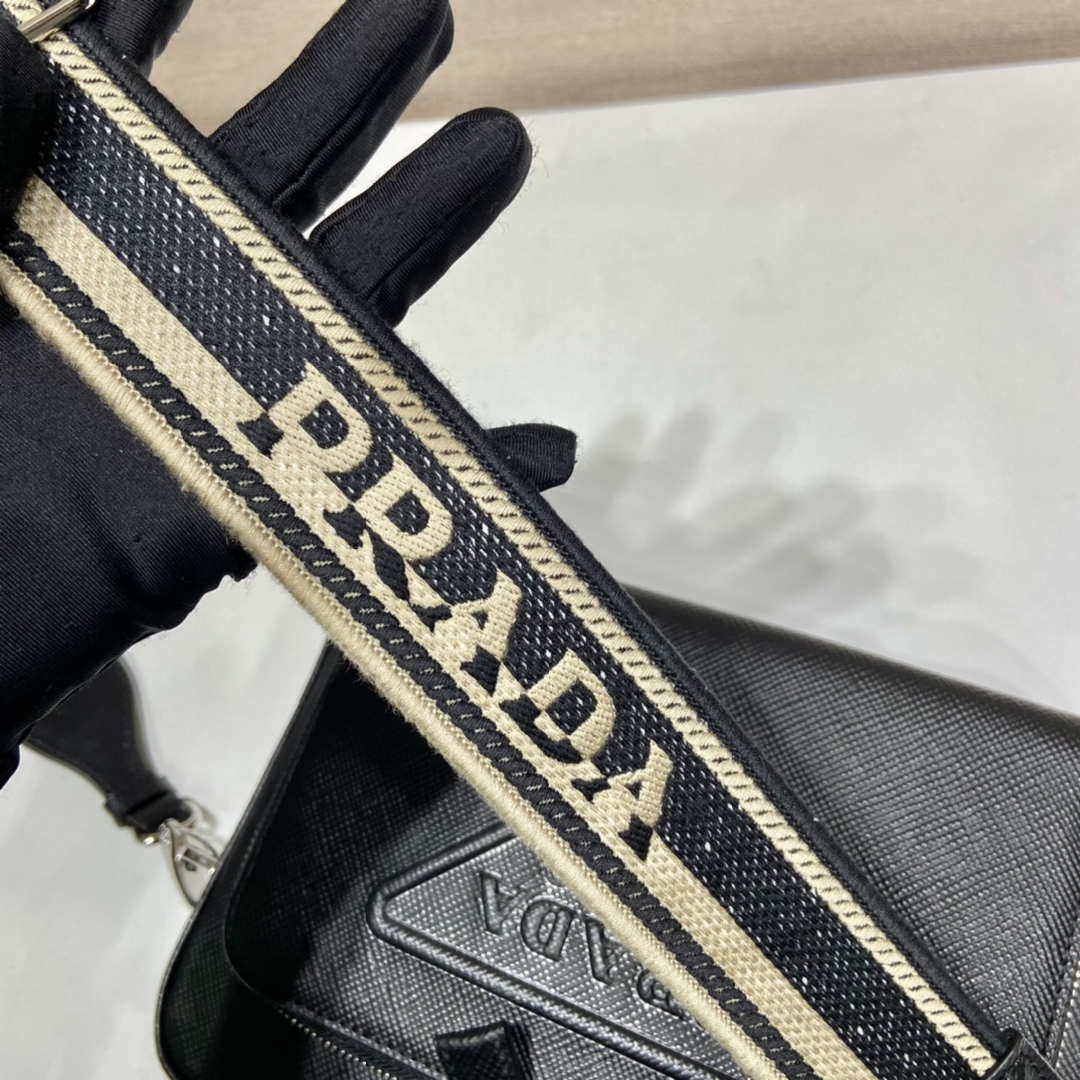 Prada 2VH152 Saffiano leather shoulder bag Black - Default Title - View 7