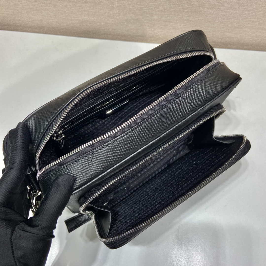 Prada 2VH152 Saffiano leather shoulder bag Black - Default Title - View 8