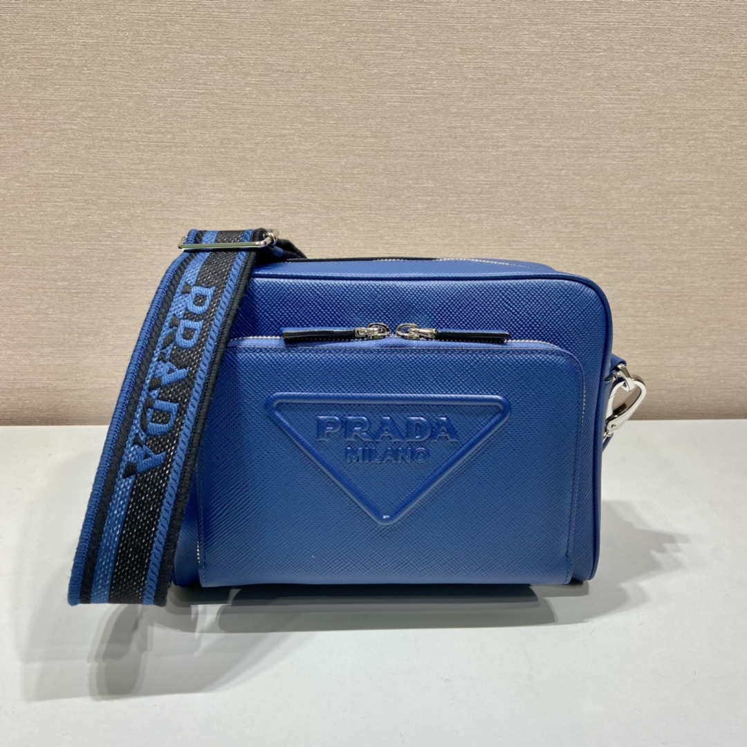 Prada 2VH152 Saffiano leather shoulder bag Blue - Default Title - View 1