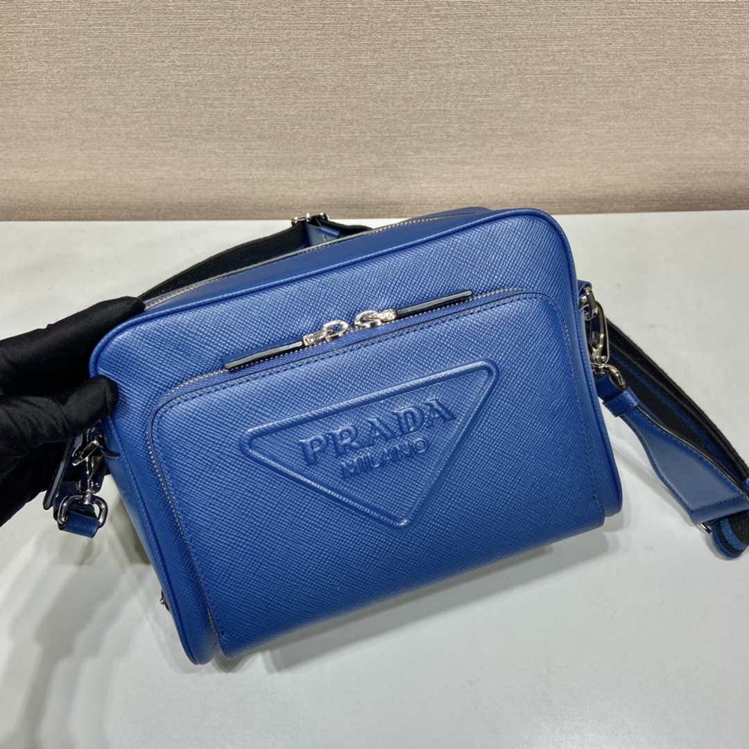 Prada 2VH152 Saffiano leather shoulder bag Blue - Default Title - View 3