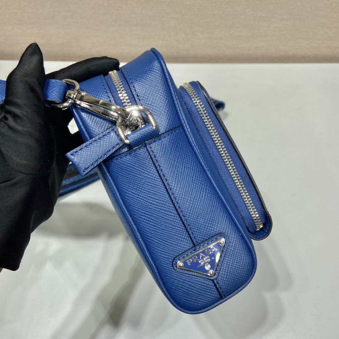 Prada 2VH152 Saffiano leather shoulder bag Blue - Default Title - View 7