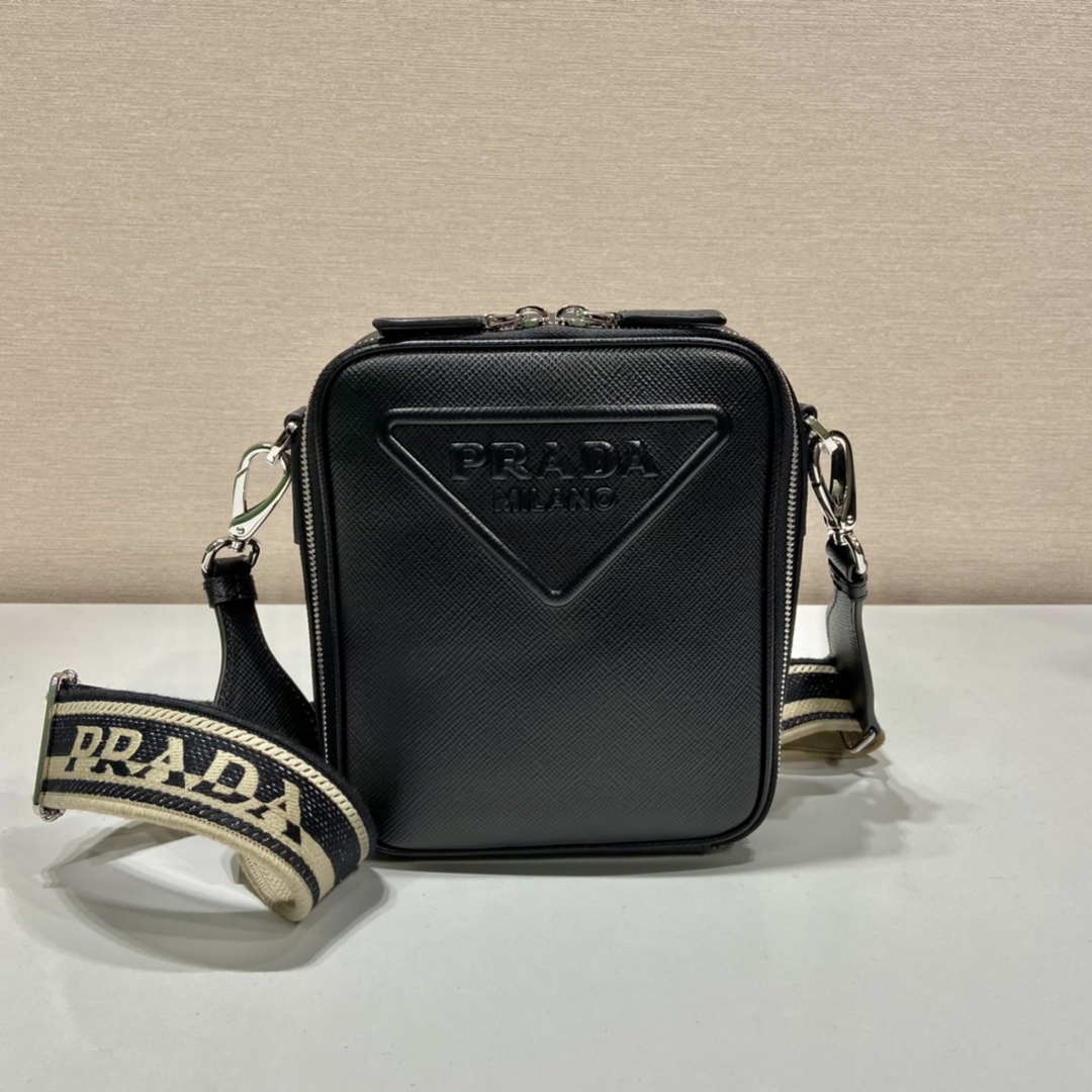 Prada 2VH154 Saffiano leather shoulder bag Black - Default Title - View 1