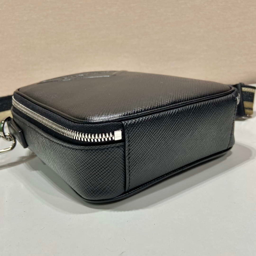Prada 2VH154 Saffiano leather shoulder bag Black