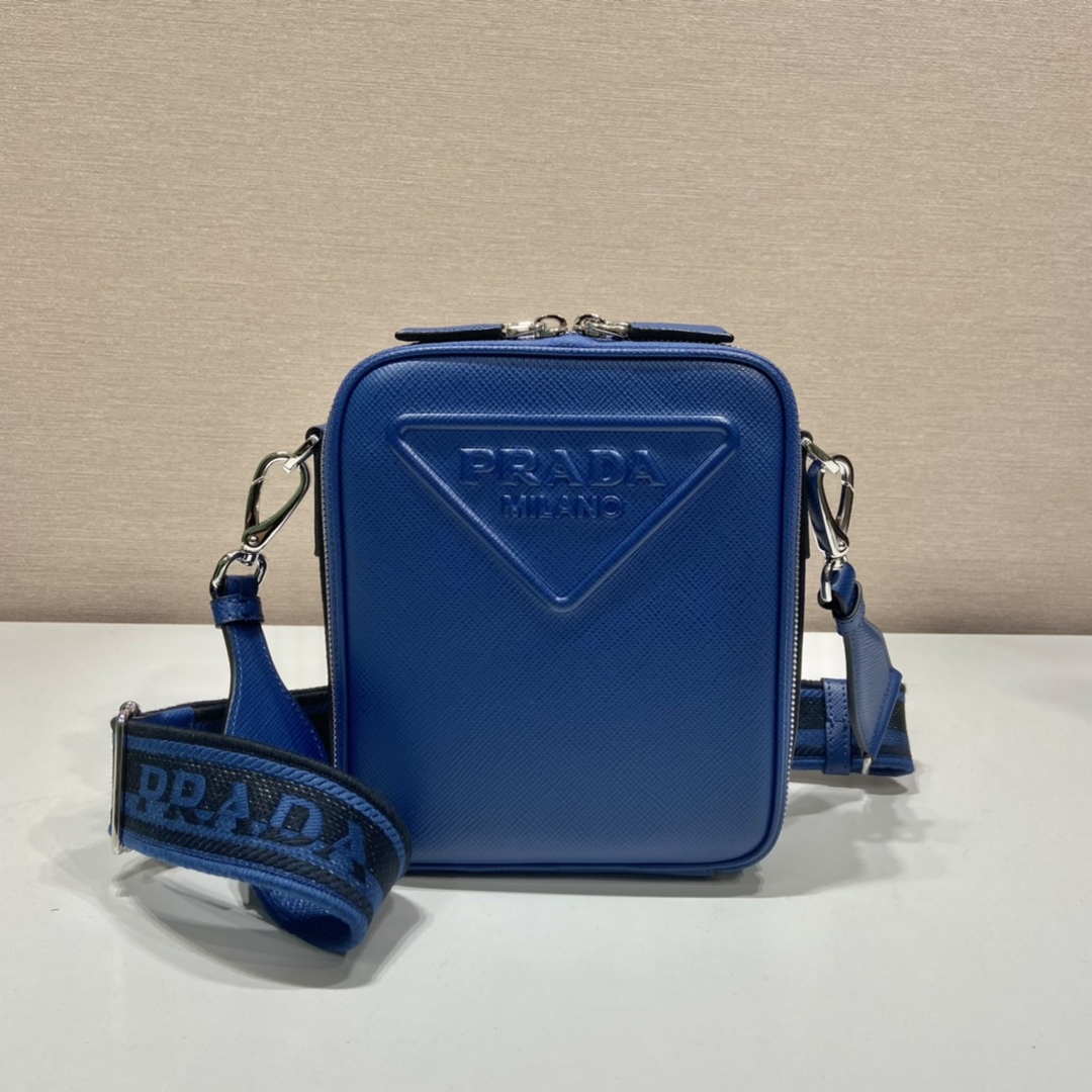 Prada 2VH154 Saffiano leather shoulder bag Blue - Default Title - View 1