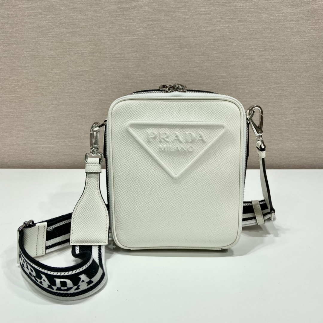 Prada 2VH154 Saffiano leather shoulder bag White - Default Title - View 1