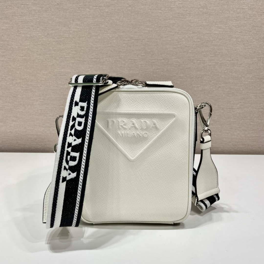 Prada 2VH154 Saffiano leather shoulder bag White - Default Title - View 5
